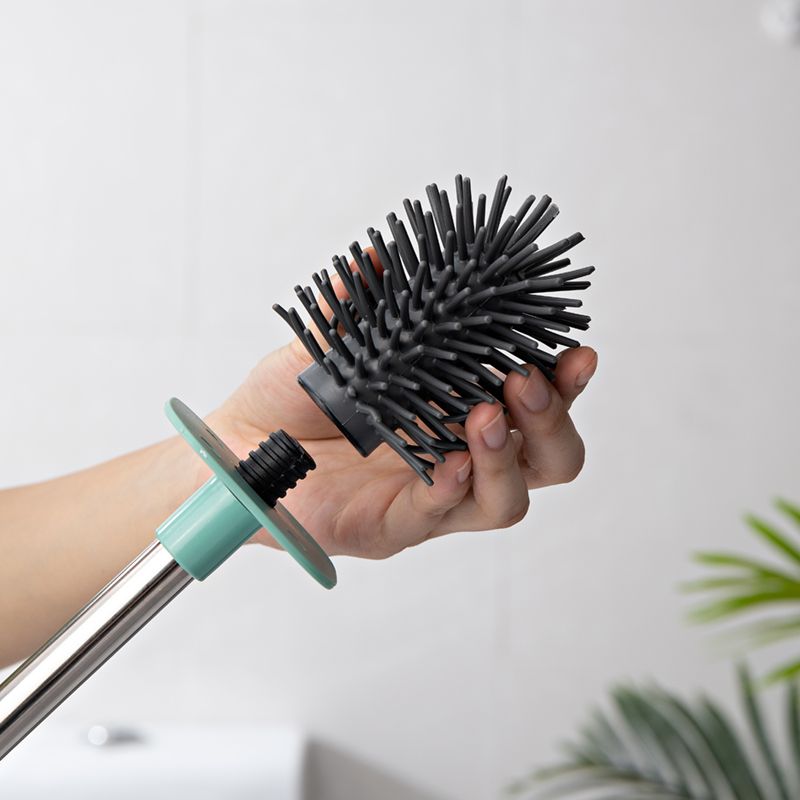 马桶刷/硅胶不锈钢马桶刷/硅胶马桶刷白底实物图