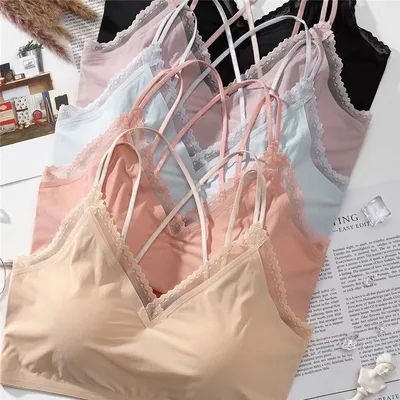 Lingerie For Women No Underwire Small Chest Push-Up Tank Type Women's Retraction Breast Top Bra Thin Girl Bra 52