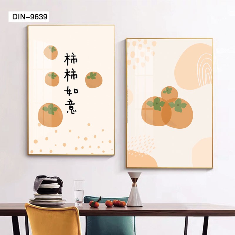 现代餐厅画两联装饰画方形山水画客厅背景墙字画过道办公室挂画详情图7