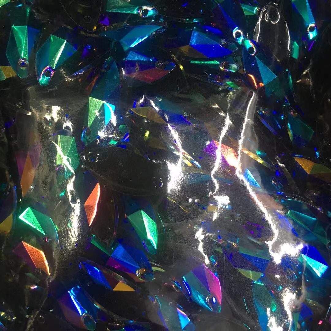 亚光水滴亚克力树脂钻服装辅料二大钻饰厂家直销