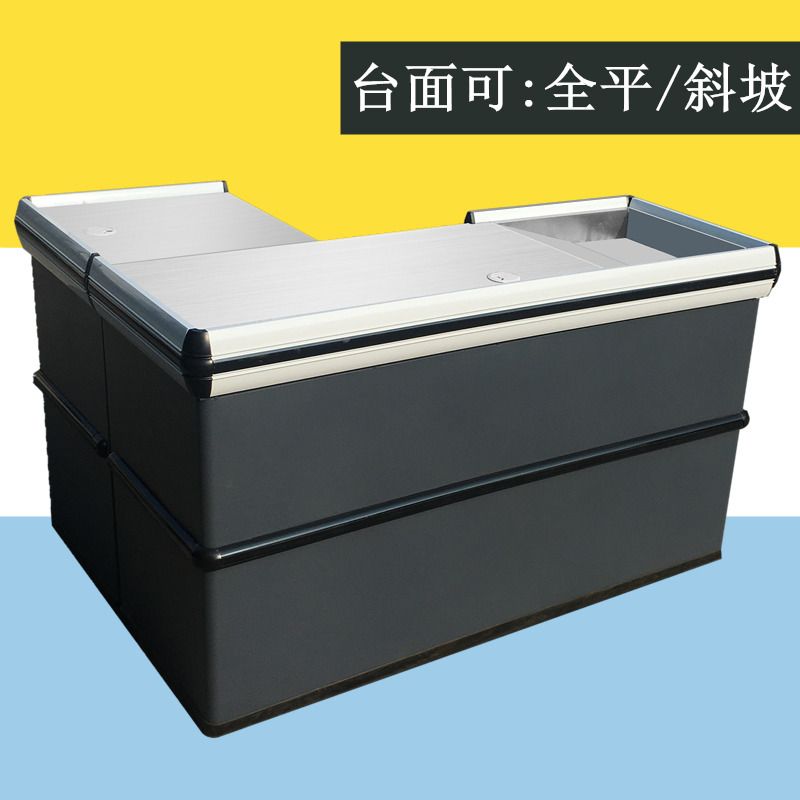Supermarket checkout counter, fresh vegetable store checkout counter, Cashier desk Specification image