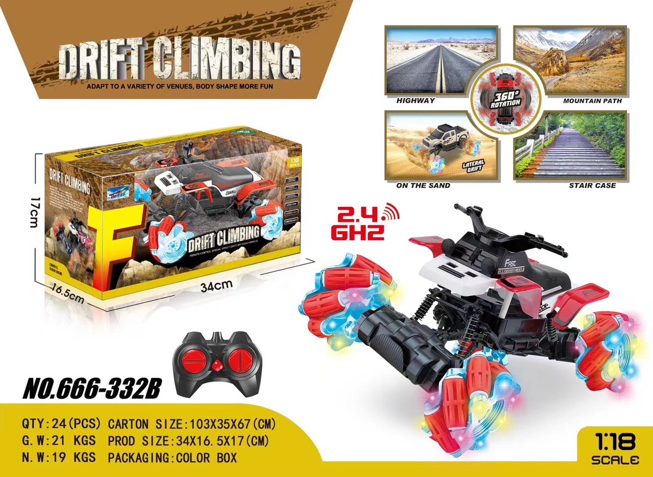 The remote-controlled side-travel off-road climbing vehicle is equipped with lights, side travel and charging detail image 1