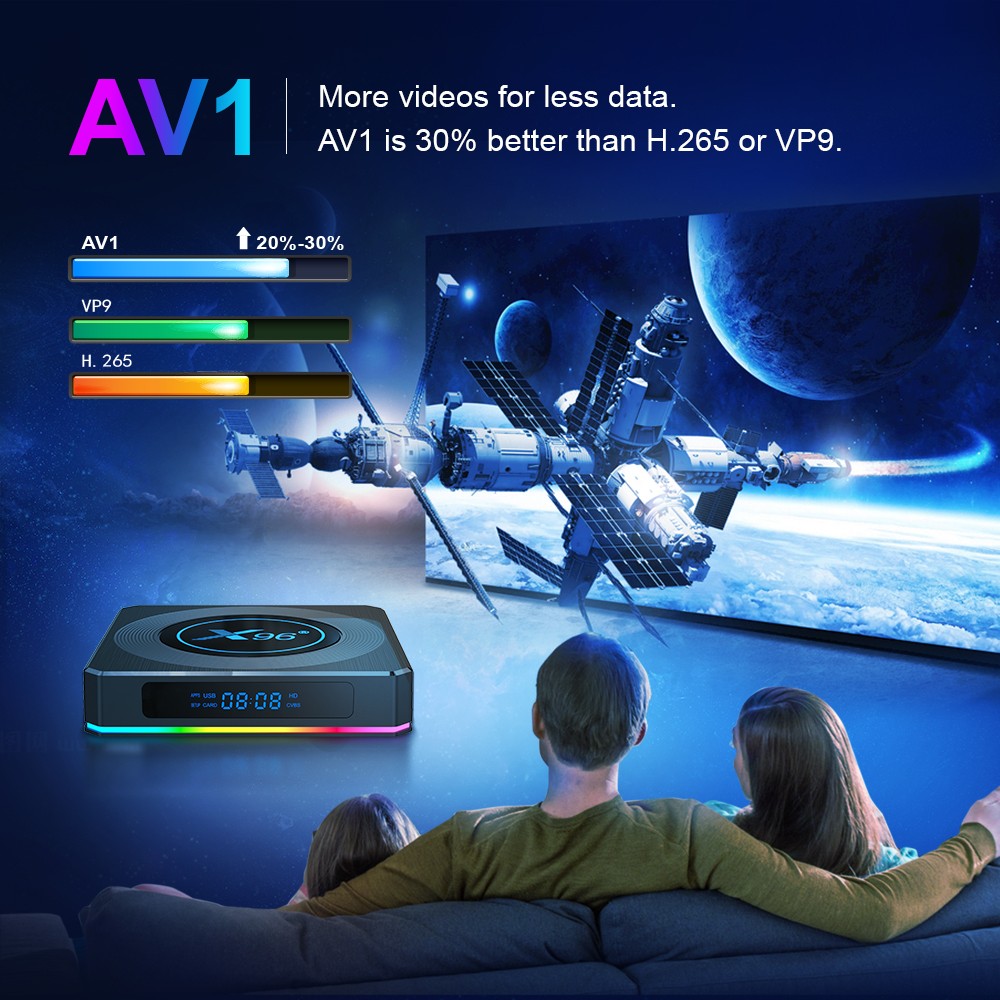 علبة تلفزيون Android11.8K من طراز X96 X4 Amlogic S905x4 detail image 11
