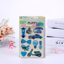 Cartoon creative 3D stereo bubble cotton stickers leisure travel Musical Instruments transportation