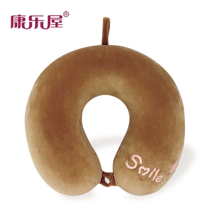 Factory wholesale of simple embroidered U-shaped neck pillows and cushions, customized gifts for cars, business trips and students Item Picture
