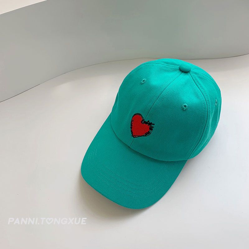 Korean Children's Cartoon Net Hat Baby Breathable Duck Hat Boys And Girls Shade Hat Kindergarten Children Baseball Cap Green