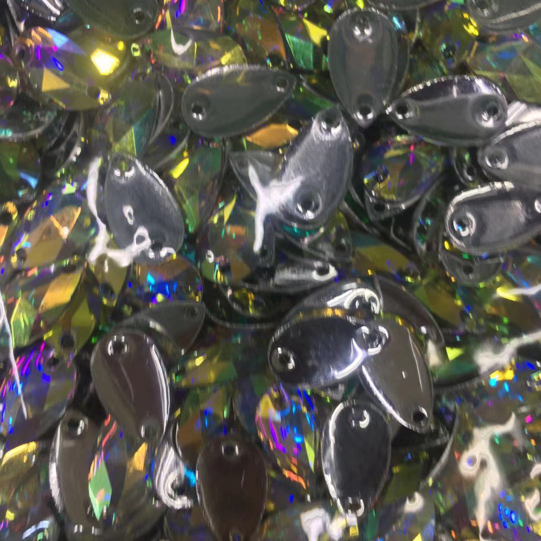 双水滴亚克力树脂钻服装辅料二大钻饰厂家直销