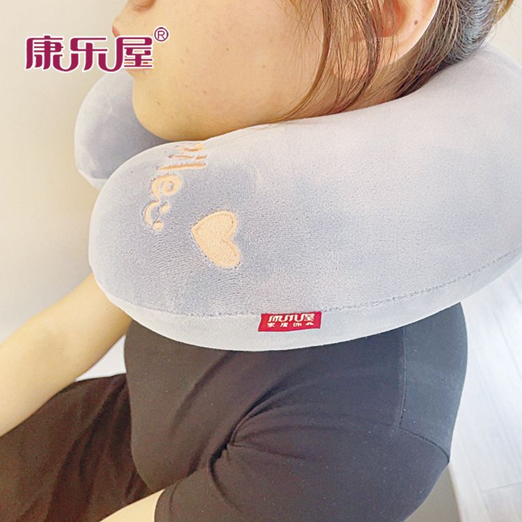 Factory wholesale of simple embroidered U-shaped neck pillows and cushions, customized gifts for cars, business trips and students details Picture