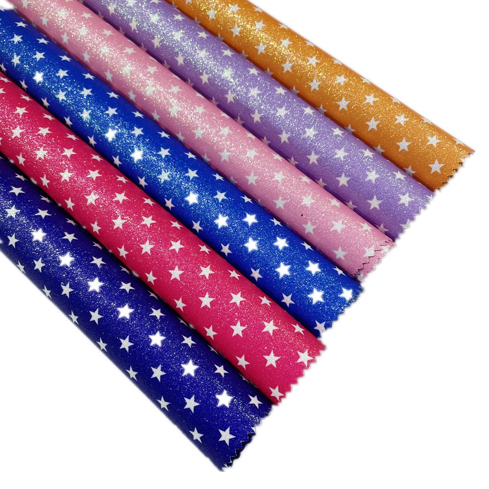 批发金光膜格利特闪光亮粉亮片闪粉布PU皮革箱包饰品面料详情图1