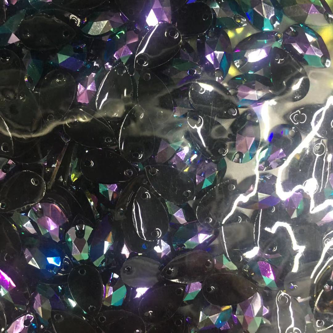 光彩圆形亚克力树脂钻服装辅料二大钻饰厂家直销细节图