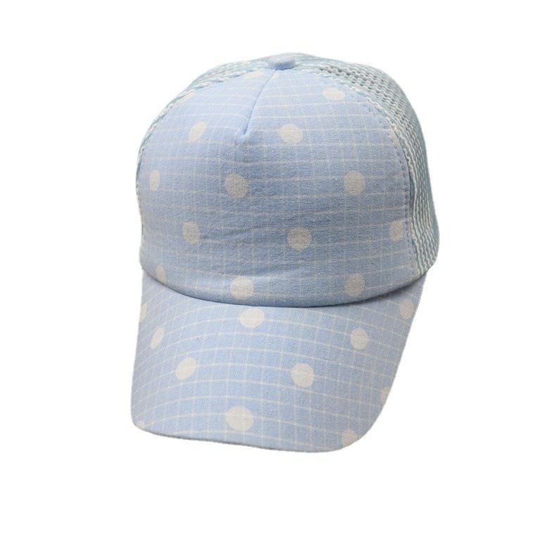 Korean Version Of Children's Cartoon Net Hat Baby Breathable Duck Hat Boys And Girls Shade Hat Kindergarten Children Baseball Cap 05 Blue Love