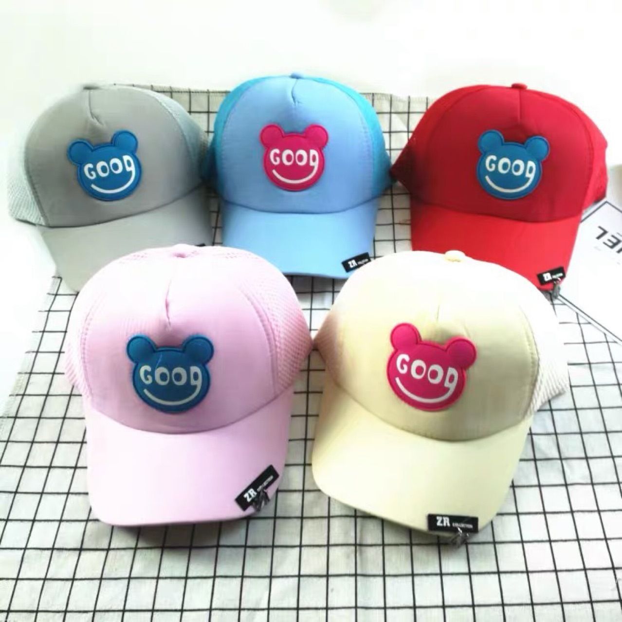 Korean Version Of Children's Cartoon Net Hat Baby Breathable Duck Hat Boys And Girls Shade Hat Kindergarten Children Baseball Cap 22
