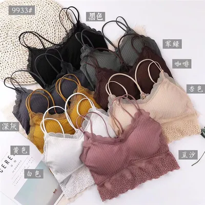 Lingerie For Women No Underwire Small Boobs Push-Up Tank Type Women Retraction Breast Top Bra Thin Back Bra For Girls 67