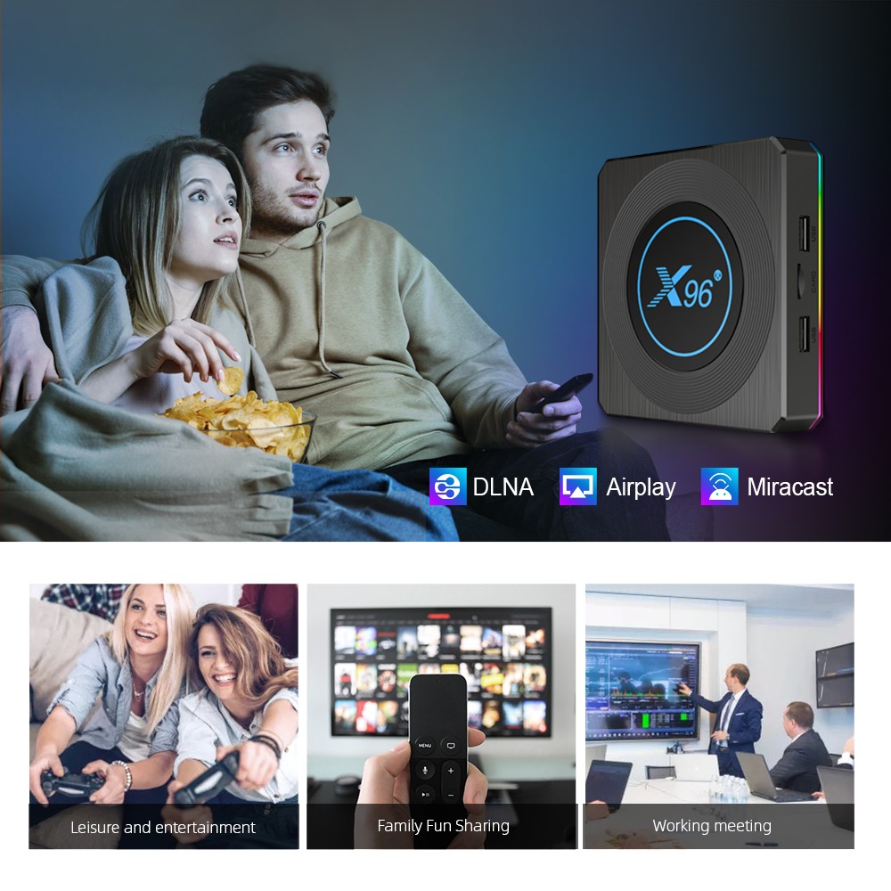 علبة تلفزيون Android11.8K من طراز X96 X4 Amlogic S905x4 detail image 7