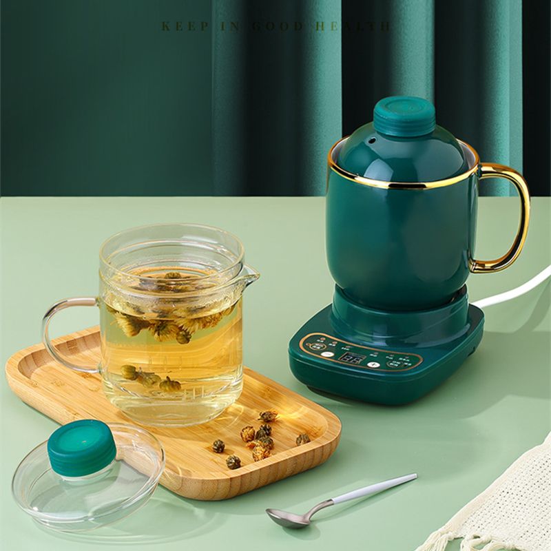 ORB-306 ceramic cup + glass cup split tea strainer for heat preservation, a two-piece set of ORB-Yuemei health cups