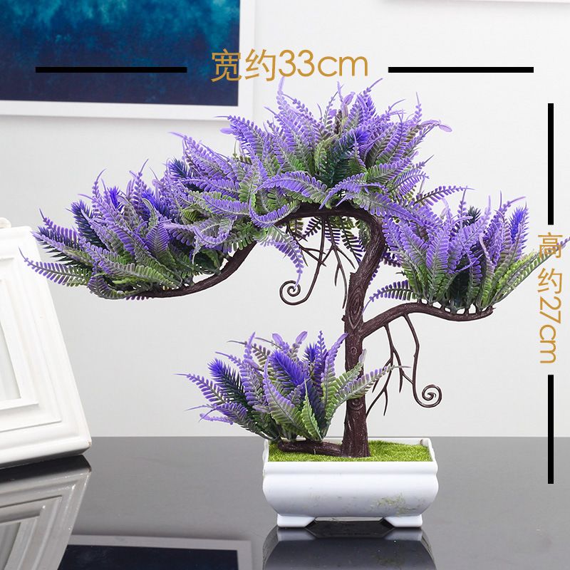 Artificial plants, retro potted plants, spray-painted artificial green trees, home desktop decoration, plastic artificial flower bonsai ornaments Application Scenario