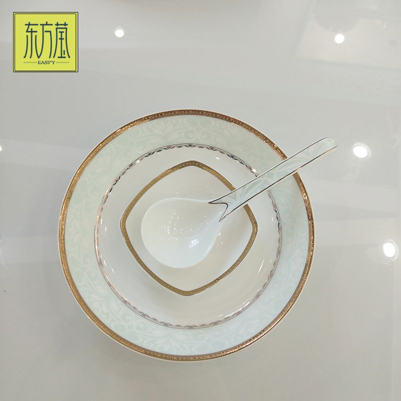 Ceramic tableware sets, bone China, bone China sets, gift bowls, bowl, plate and dish sets, kitchen ceramic gifts, bone China bowls, bone China plates, light luxury tableware Item Picture