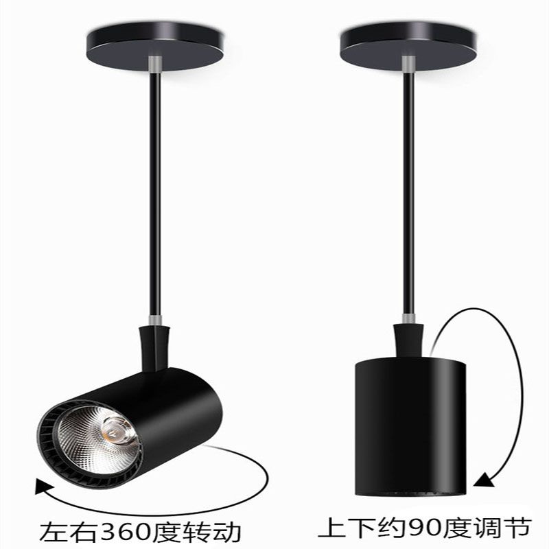 LED轨道灯长杆轨道射灯吸顶射灯细节图