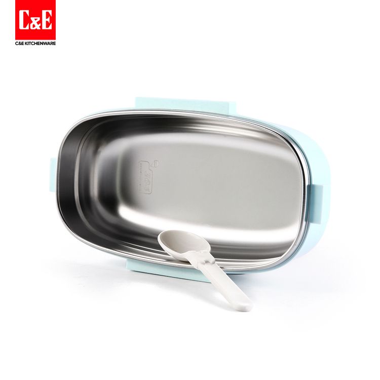 便当盒/饭盒/不锈钢白底实物图