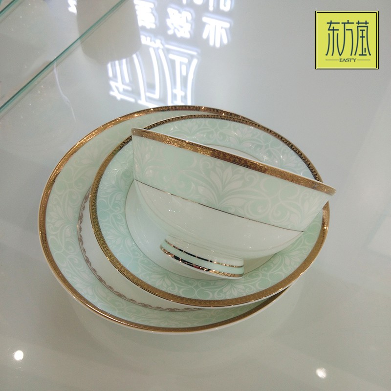 Ceramic tableware sets, bone China, bone China sets, gift bowls, bowl, plate and dish sets, kitchen ceramic gifts, bone China bowls, bone China plates, light luxury tableware detail image 4