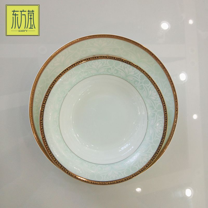Ceramic tableware sets, bone China, bone China sets, gift bowls, bowl, plate and dish sets, kitchen ceramic gifts, bone China bowls, bone China plates, light luxury tableware details Picture