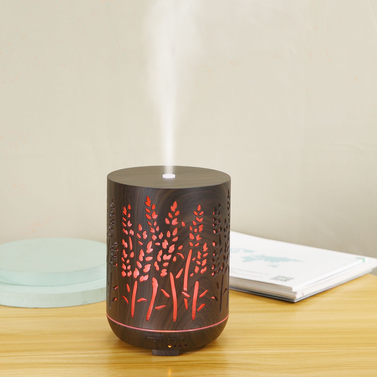 400ml large-capacity wood grain humidifier and aroma diffuser Application Scenario