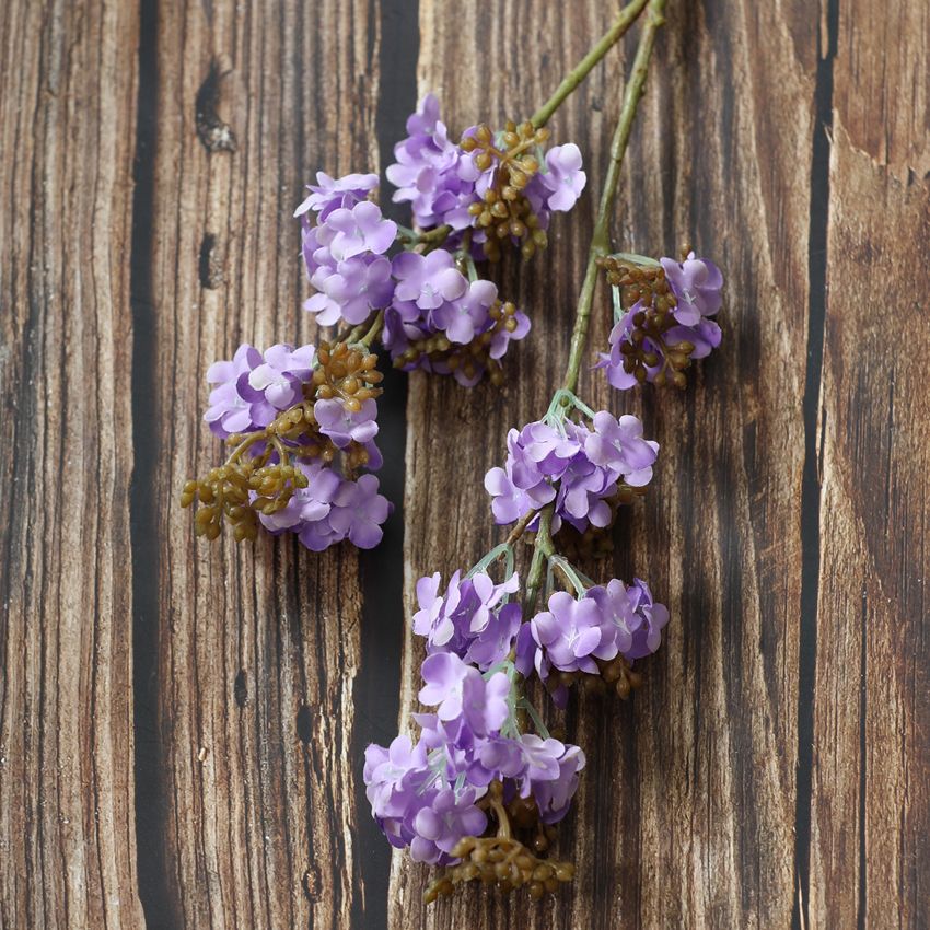 Artificial flower 2-pronged with soft fruit, snowball, hydrangea, high-end flower arrangement materials, home decoration, wedding artificial flowers, wedding PG-3 details Picture