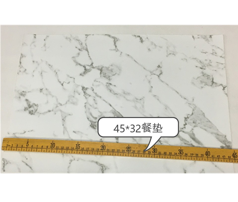 餐垫大理石纹皮革宠物鼠标垫数码印花热压高频超声波跨境网红餐垫详情图3