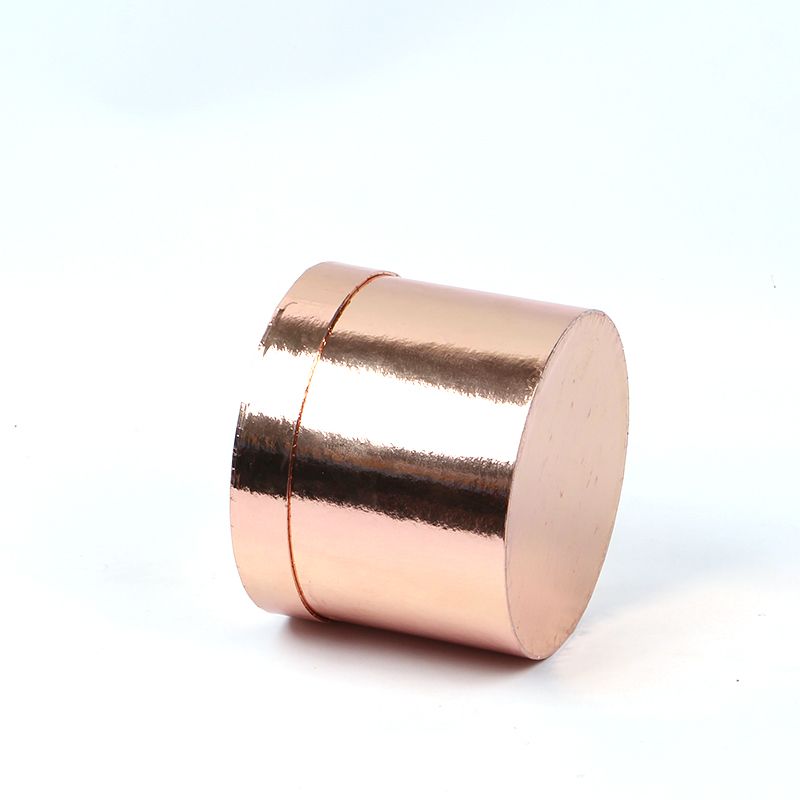 高端亮面金属纸抱抱桶三件套圆形礼品盒亮金圆筒伴手礼盒礼物盒白底实物图