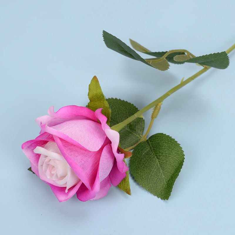 Flor de simulación paño de flequilla rosa decoración de flores falsas artículos de boda piezas de flores artificiales regalo de san valentín lote de fábrica Item Picture