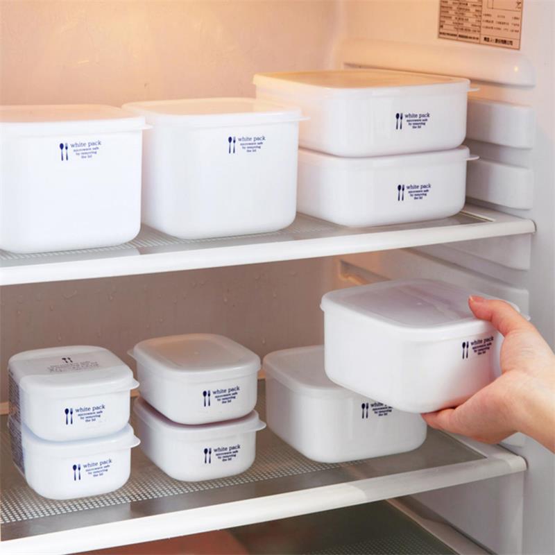 日本进口nakaya清新白保鲜盒冰箱冷藏干物收纳盒可微波加热收纳盒【700ml】细节图