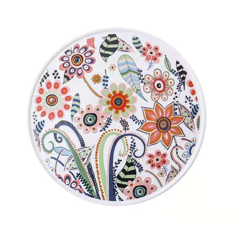 Butterfly Love Flower Series: Simple and creative ceramic tableware, breadboard, breakfast pizza plate, cold dish plate, fruit tray Item Picture