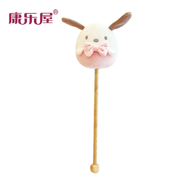 厂家批发 动物蝴蝶结敲背棒 按摩锤卡通IP超柔 可爱玩偶按摩捶白底实物图
