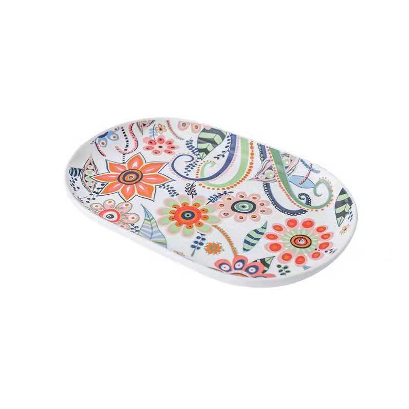 蝶恋花系列 高温釉中彩陶瓷餐具盘碗碟套装 饭碗菜盘面碗简约盘碗详情图14