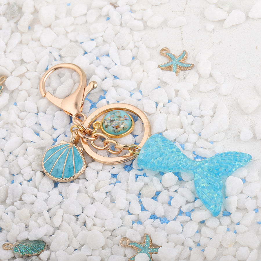 Small fresh fish tail keychain series 3 piece set 2