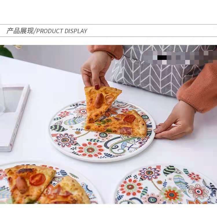 蝶恋花系列 简约创意陶瓷餐具面包板早餐披萨盘 冷盘餐盘水果托盘详情图11