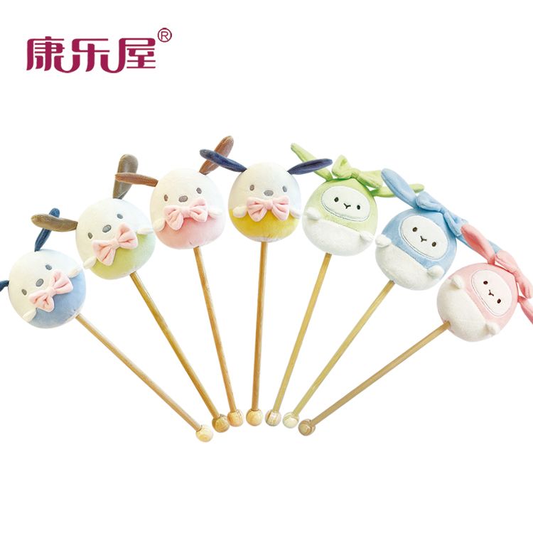 厂家批发 动物蝴蝶结敲背棒 按摩锤卡通IP超柔 可爱玩偶按摩捶
