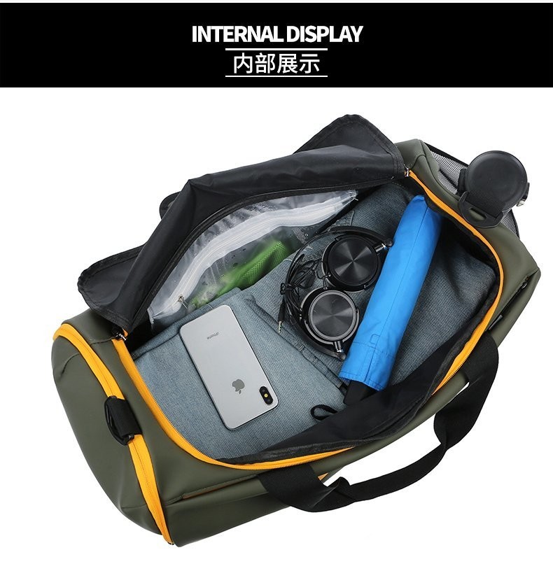 跨境手提旅行包防水皮膜干湿分离包游泳运动健身包多功能旅行背包详情图17
