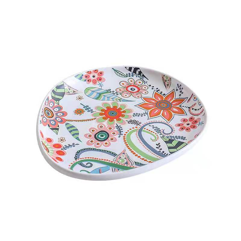 蝶恋花/釉中彩白底实物图