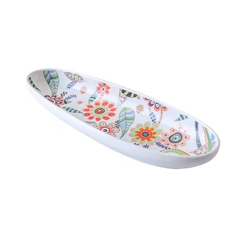 蝶恋花系列 高温釉中彩陶瓷餐具盘碗碟套装 饭碗菜盘面碗简约盘碗详情图12