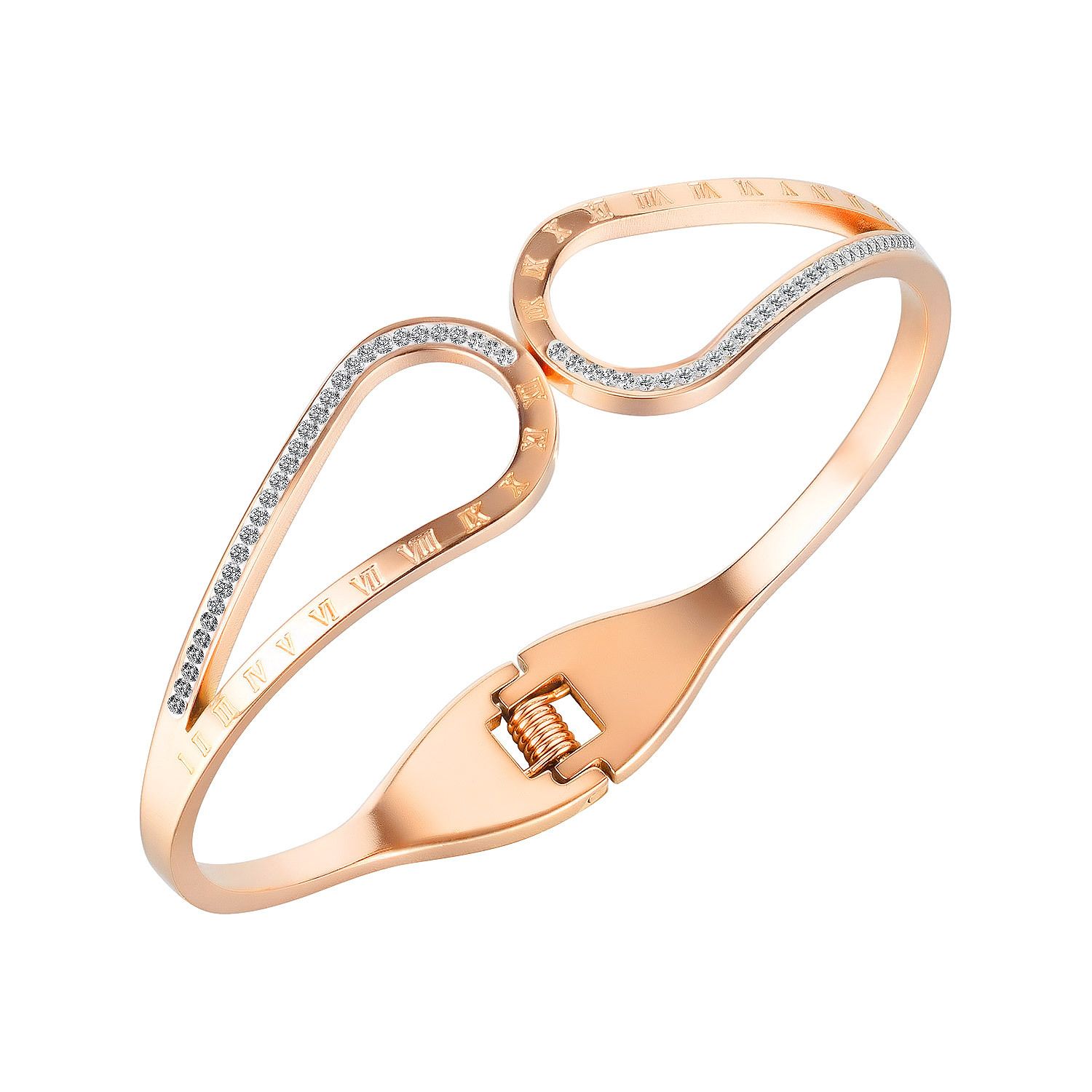 2021 New exquisite Korean version internet-famous style, versatile, trendy and individual open women's titanium steel bracelet