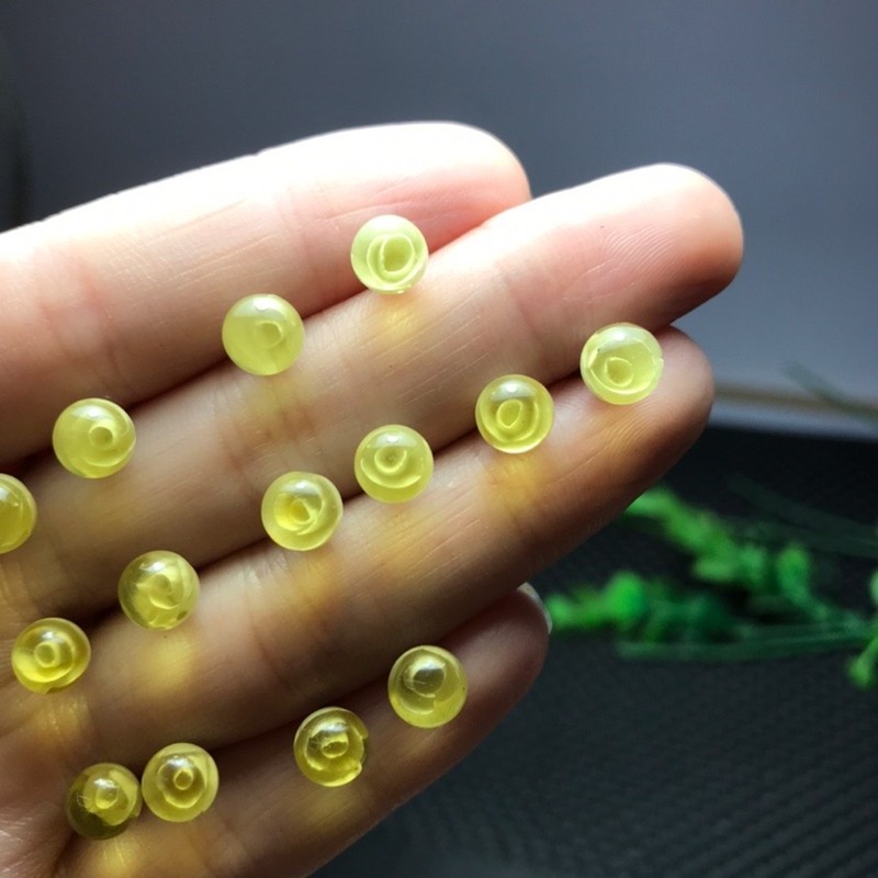 亮彩晶珠宝 天然925银针天然蜜蜡无烤色蜜蜡内雕花耳钉精致款详情图1