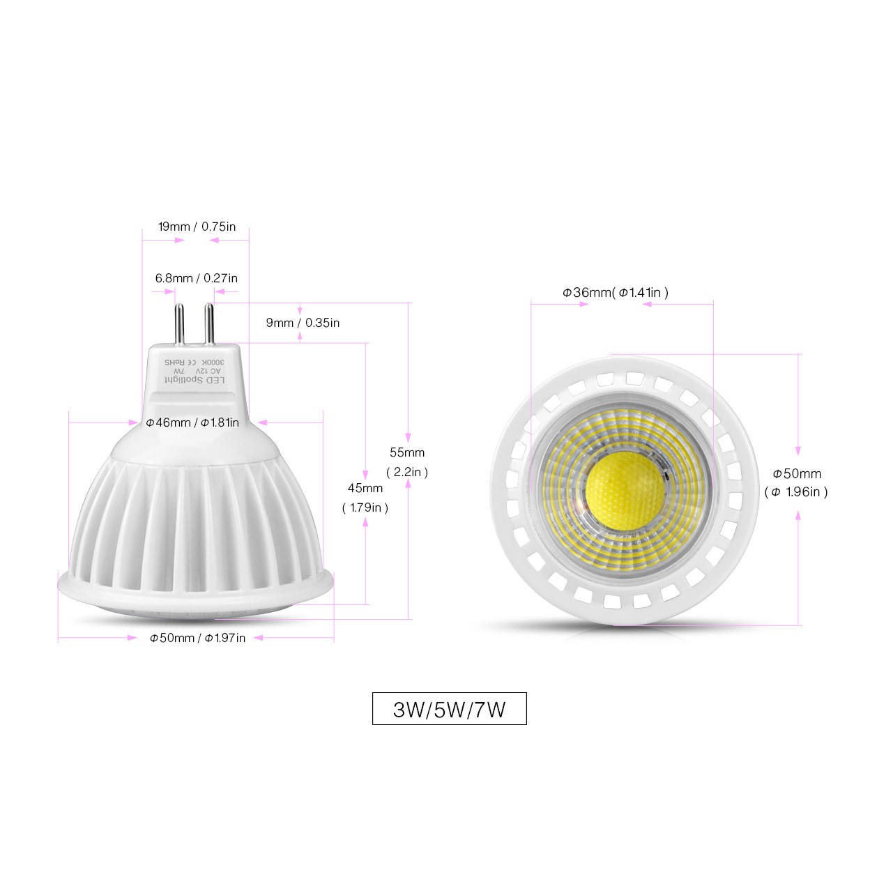LED lamp cup, LED aluminum lamp cup, MR16 lamp cup, GU10 lamp cup detail image 1