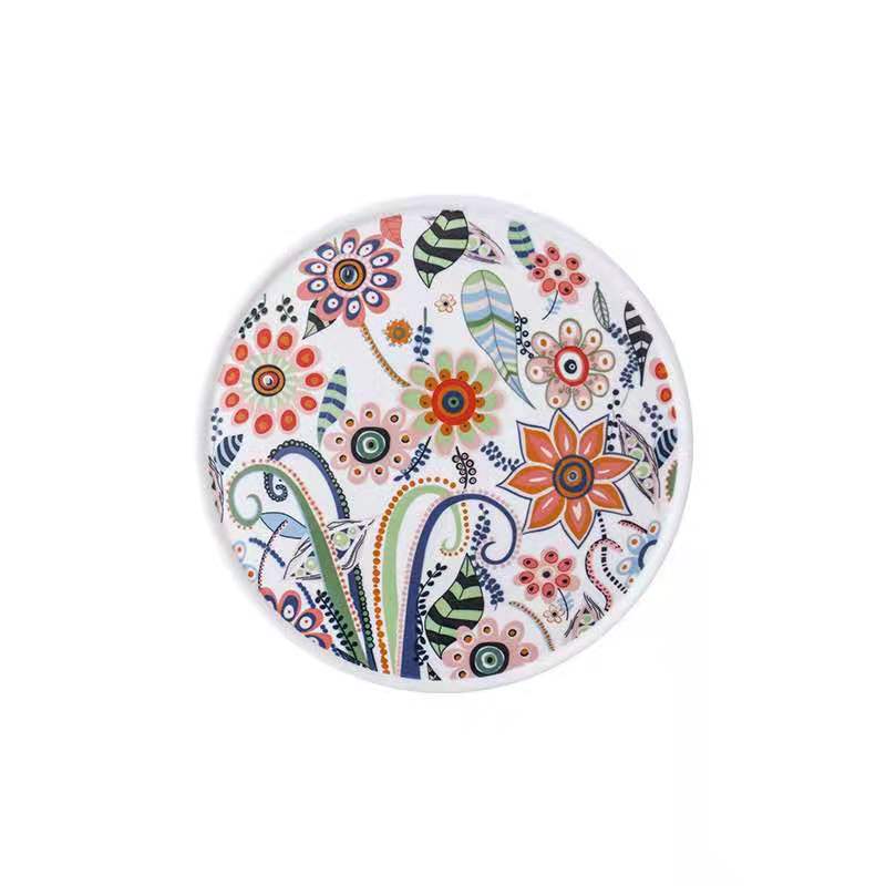 Butterfly Love Flower Series: Simple and creative ceramic tableware, breadboard, breakfast pizza plate, cold dish plate, fruit tray Application Scenario