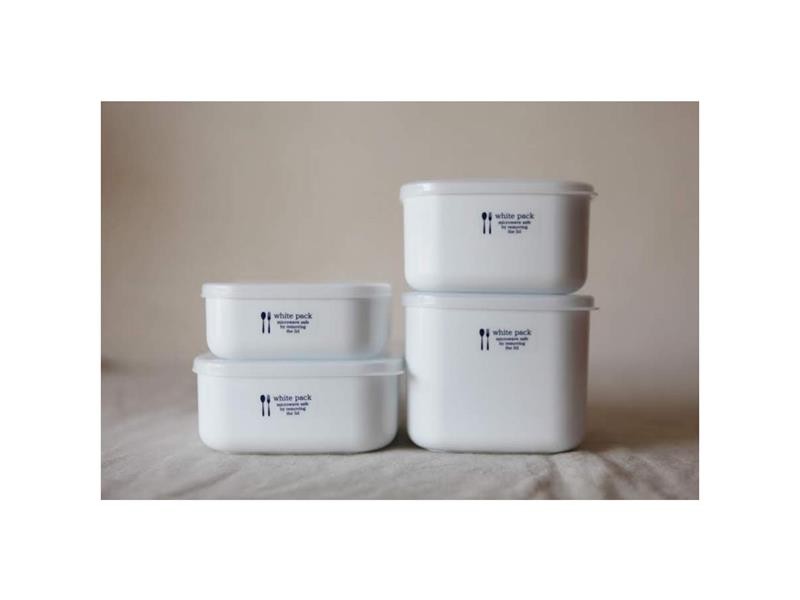 日本进口nakaya清新白保鲜盒冰箱冷藏干物收纳盒可微波加热收纳盒【700ml】详情图6