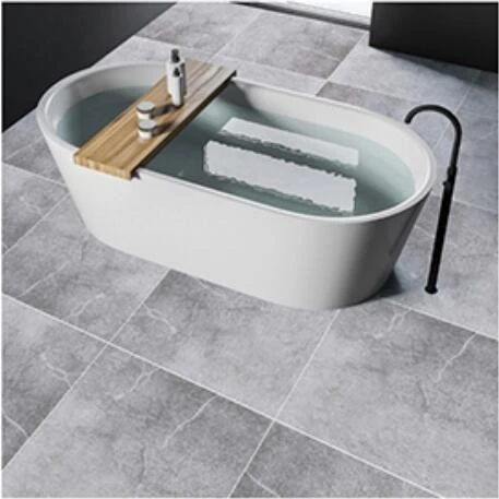 60*60cm self-adhesive floor, grey marble with white stripes, bedroom, kitchen, bathroom, living room, office, shopping mall interior decoration, floor renovation, rental house floor, old house renovation, cement grey retro detail image 6