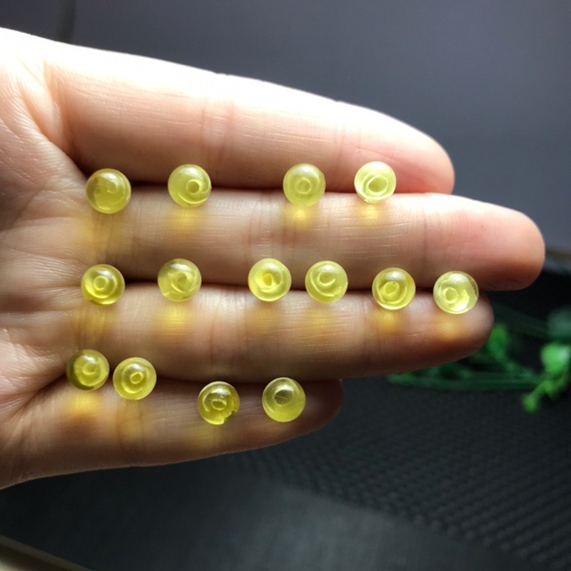 亮彩晶珠宝 天然925银针天然蜜蜡无烤色蜜蜡内雕花耳钉精致款详情图3