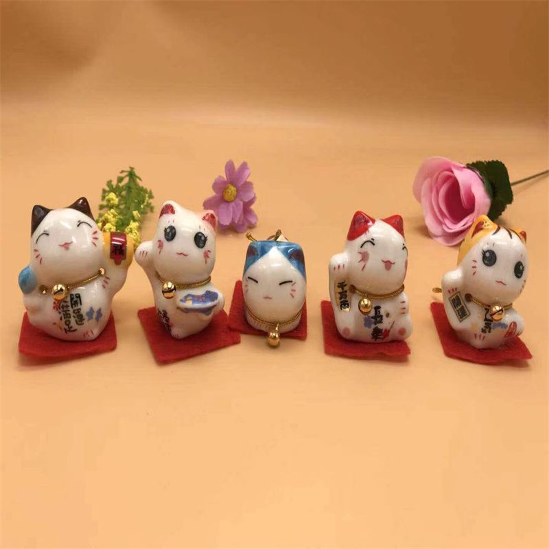 Nantai 5 piece set cute little cat decoration car living room decoration
