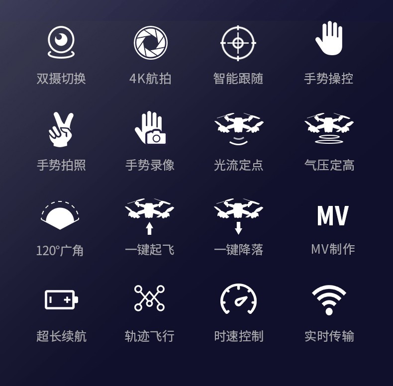 207跨境航拍无人机折叠航拍4K双镜高清航拍四轴飞行器光流跟随详情图18