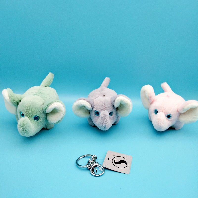Cute elephant doll plush pendant bag hanging decoration couple keychain car decoration small gift